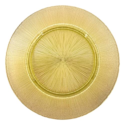 Plato de Carga Red Pomegranate Glitter Gold 13" miniatura 1