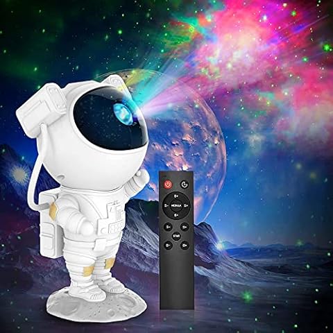SZPACMATE Astronaut Galaxy Star Projector Starry Night Light, Astronaut Light Projector with Nebula, Remote Control and Timer, Bedroom and Ceiling Projector, Best Gifts for Children and Adults Cover