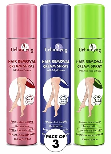 See full amazon price history chart for Urban Yog Hair Removal Cream Spray for Women (200 ML * 3 Units) | Combo Flavor - Tulip, Aloe Vera and Rose | Painless Body Hair Removal Cream Urban Yog Hair Removal Cream Spray for Women (200 ML * 3 Units) | Combo Flavor - Tulip, Aloe Vera and Rose | Painless Body Hair Removal Cream (B0CH3MZQDS) Amazon Price History, Amazon Price Tracker