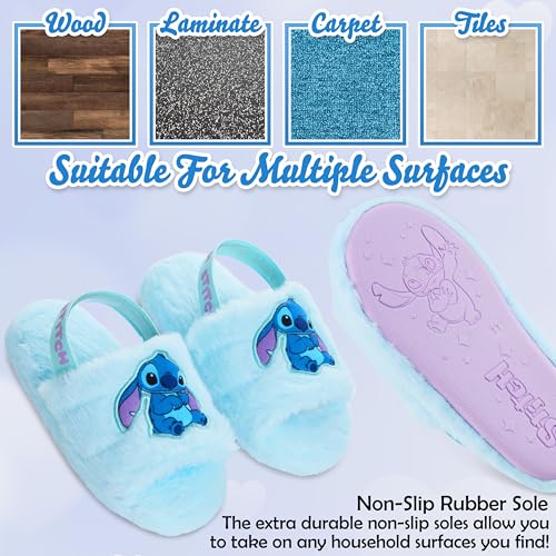 Disney Stitch Women's Fluffy Slippers, Comfy Mule House Shoes - Gifts for Women4