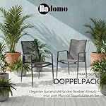 Mannoli Gartenstuhl 2er-Set Aluminium & Rope Anthrazit