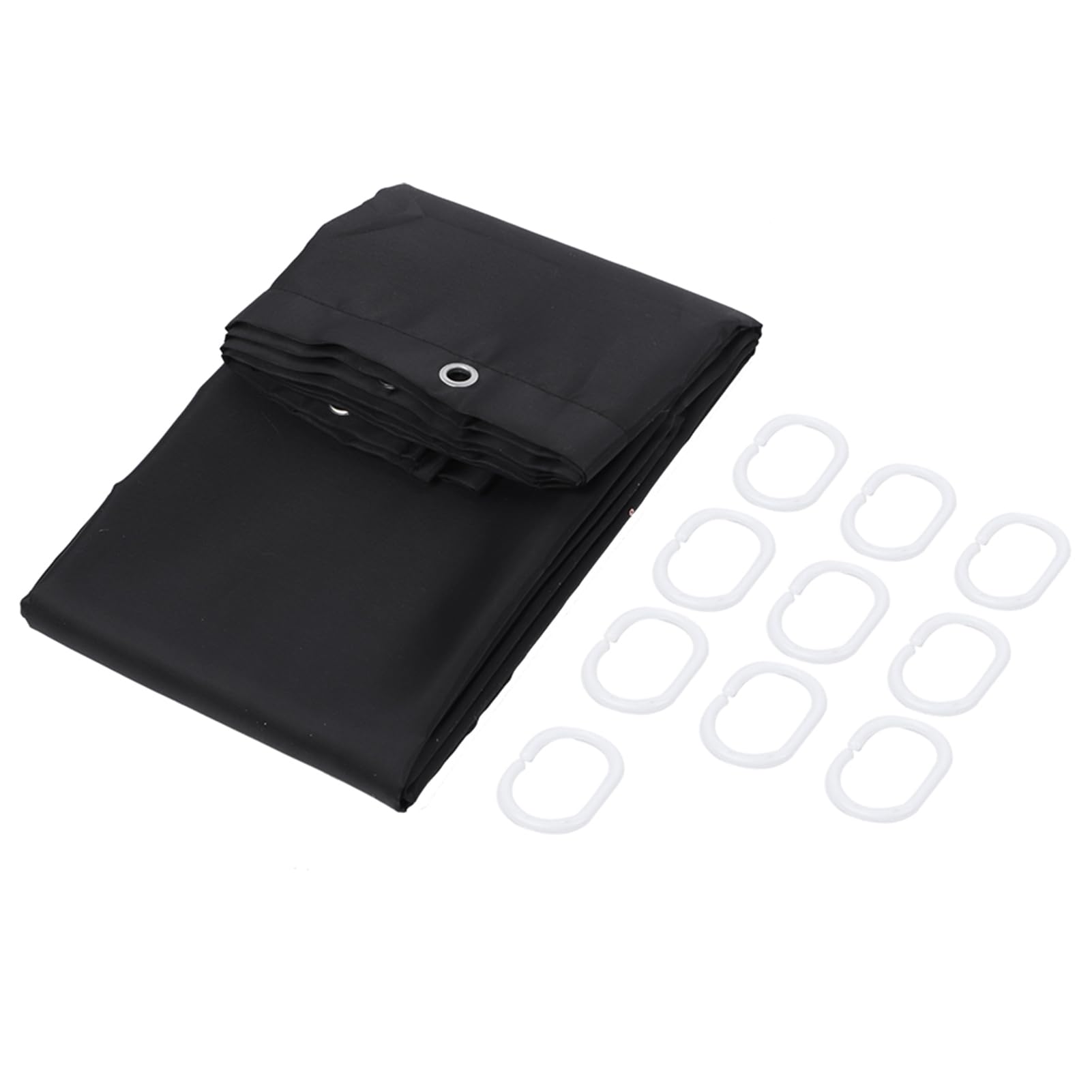 Rideau de douche imperméable en polyester noir 150x180 200x180 pour bain et maison