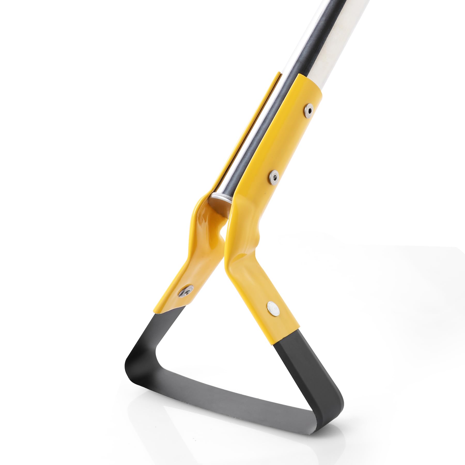 Yocada Hoe Garden Tool Hoe 61” Long Handle Stainless Steel Hoe Heavy Duty for Weeding Grass Roots Cutting Soil Loosening D...