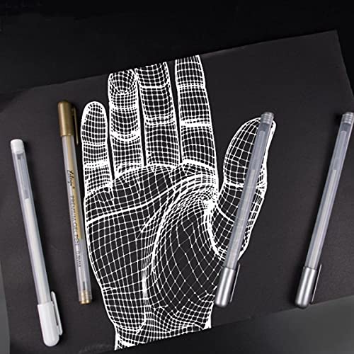 Fhyhej Premium 3 Colors Gel Pen Set,White Gold Silver Gel Ink Pens With 0.8Mm, And 1.0Mm Refills For Manga,Sketching,Illustration, Pack Of 6 #TOP3