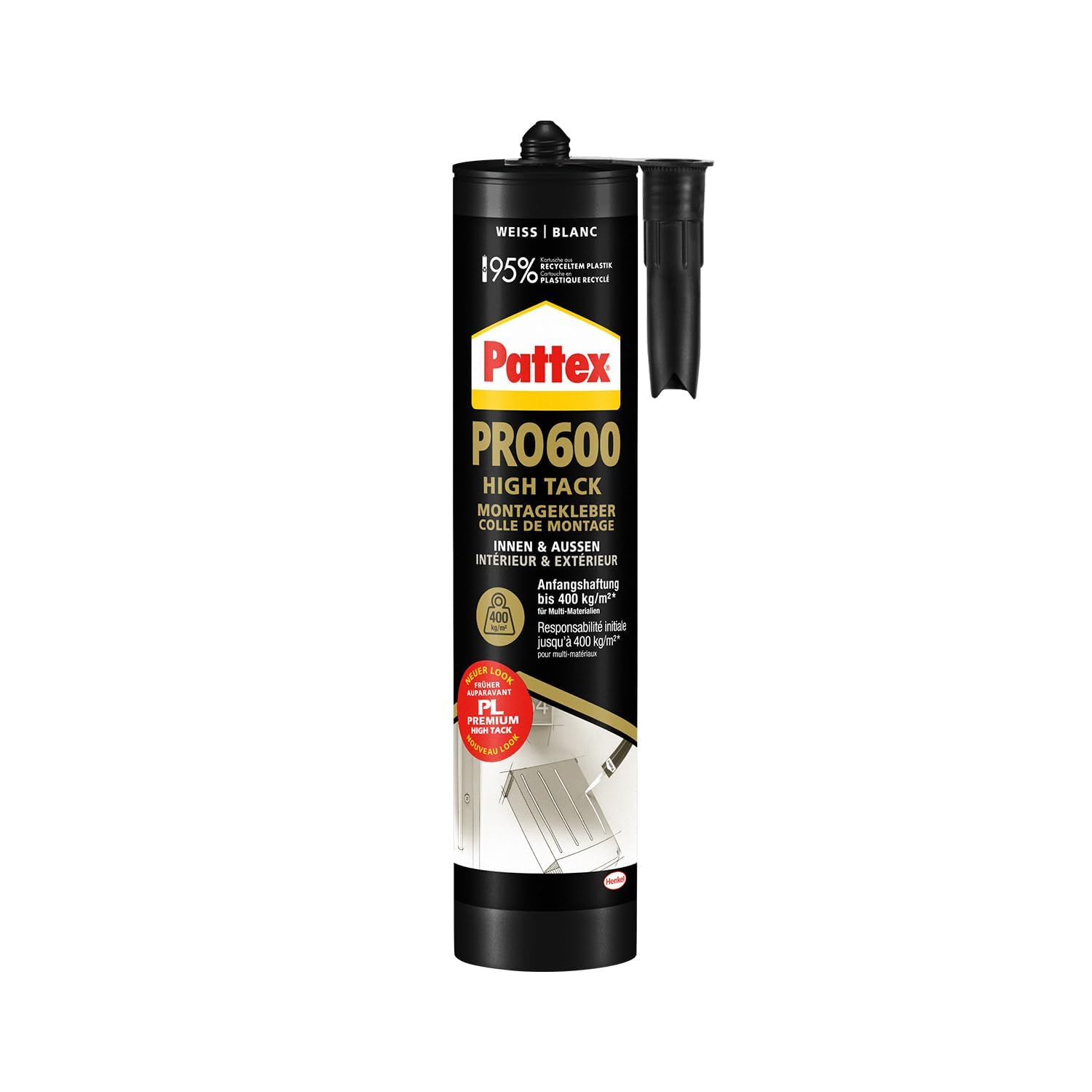 Pattex PRO 600 6er Set | Premium Kleber für extreme Anwendungen – höchste Klebekraft & professionelle Ergebnisse