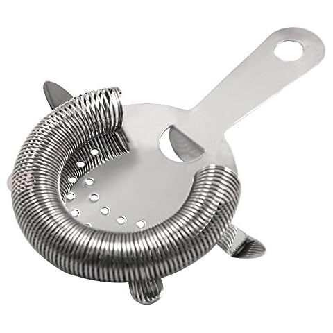 Sky Fish Hawthorne Cocktail Strainer Stainless Steel Bar Strainer Professional 4 Prong Strainer with 100 Wire Spring Cover