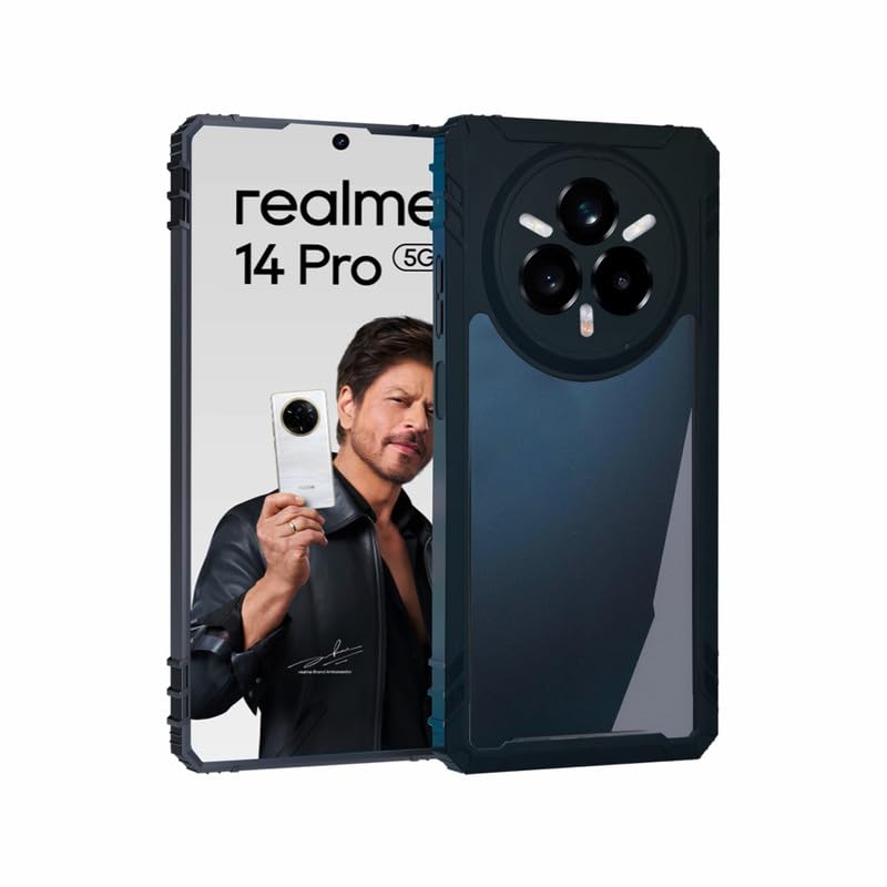AIBEX Crystal Clear Back Cover Case for Realme Narzo 80 Pro 5G / Realme 14 Pro 5G | Shockproof Design | 360° Protection | Slim Fit | Transparent & Non-Yellowing Case