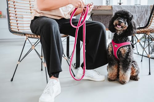 Hunter Hundegeschirr Hilo Comfort, Farbe: pink, Easy Step-In Geschirr für kleine bis mittlere Hunde, mit Netzmaterial, reflektierende Elemente, angenehm leicht, modernes Design, Größe: S