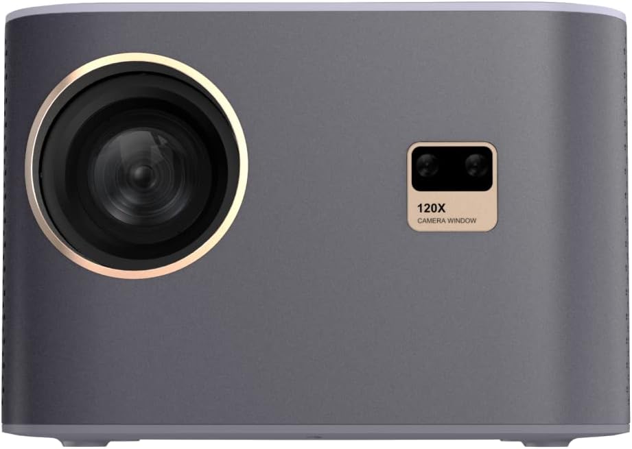 Mini Q9 Android Projector |450 ANSI Full HD 1080P | Auto Focus + Auto Keystone| Android 9.0 | Support 4k Video | 2.4G/5G Dual Band WiFi Portable Home Theater Movie Projector -Sliver