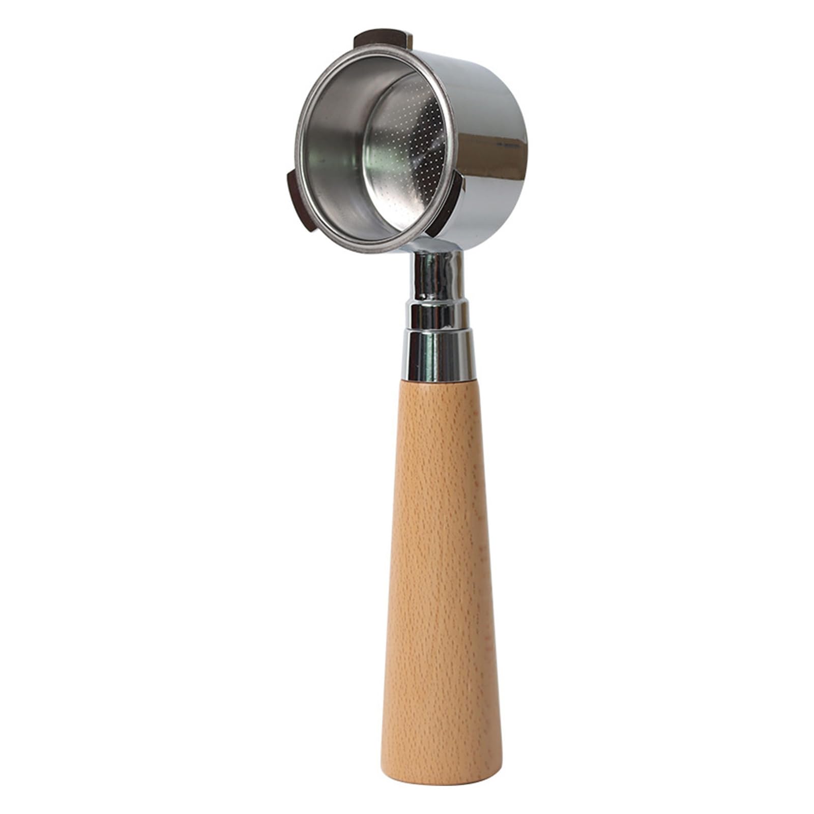 MICFENY 51mm Portafilter Delicate Wood Handle 51mm Portafilter Coffee Brewing Tool for Espresso Machines