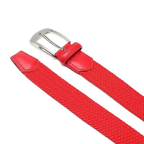 Canvas Elastic Fabric Woven Stretch Braided Belts for Men Women Junior with Multicolored/Full Sizes3