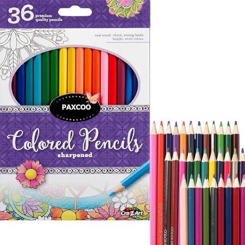 Image of PAXCOO Professional Vibrant Color Pencil 36pcs Set,Art Drawing Pencils for Artists Kids Beginners,Premium &Professional Artist Colored Pencil Set Ideal for Drawing,Sketching,Painting(Multicolor)