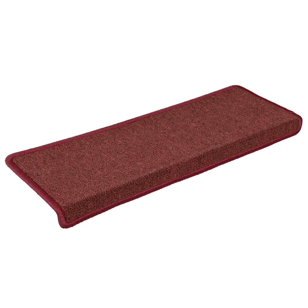 vidaXL Alfombrilla Escalera 30 uds 65x21x4 cm Rojo Mate, peldaño de Escalera, Alfombra de peldaño de Escalera, Cubierta de peldaño de Escalera