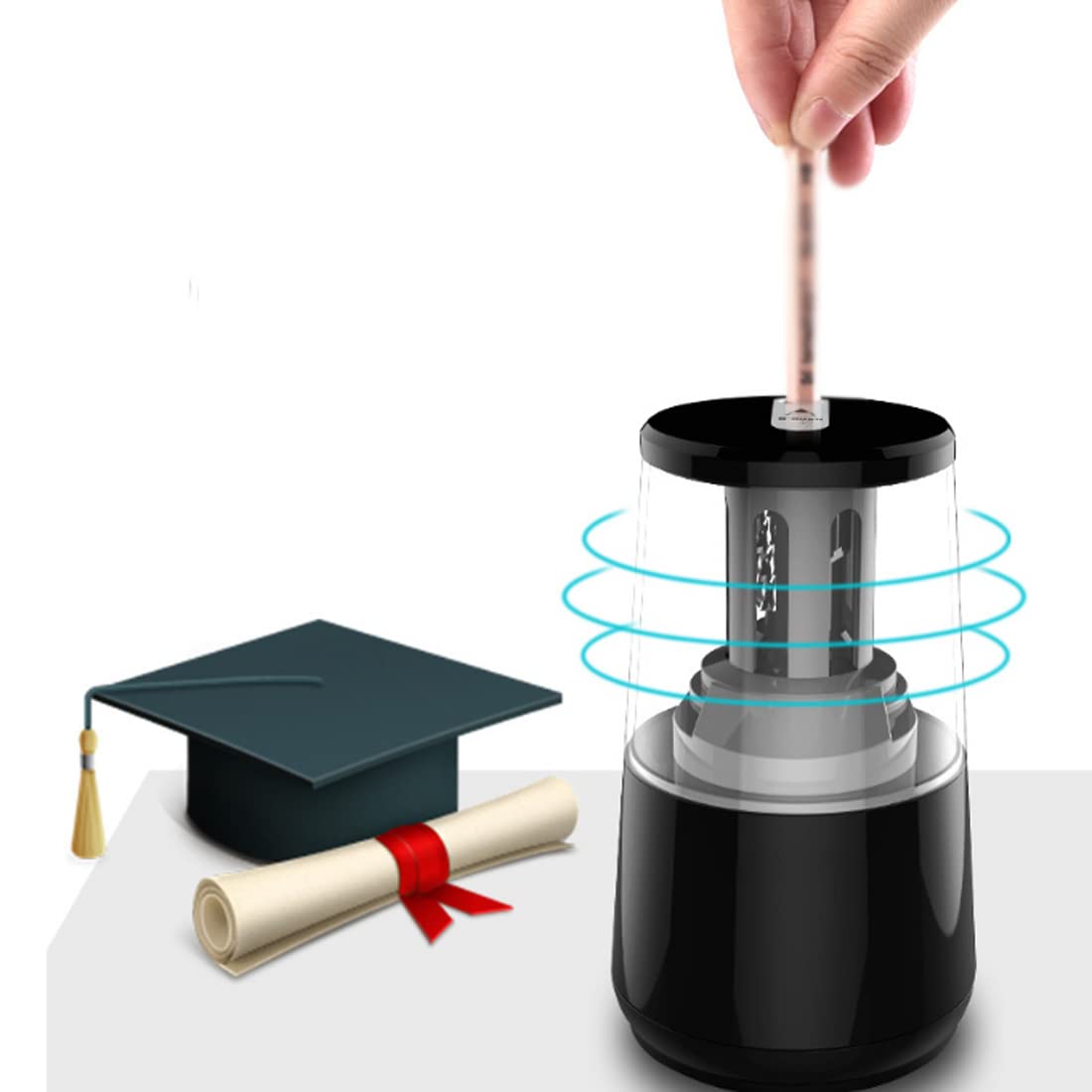 Taille-Crayon Automatique 丨 Mode Double Alimentation 丨 Protection Rapide Contre la surchauffe du Crayon 丨 Outils pour étudiants et bureautiques