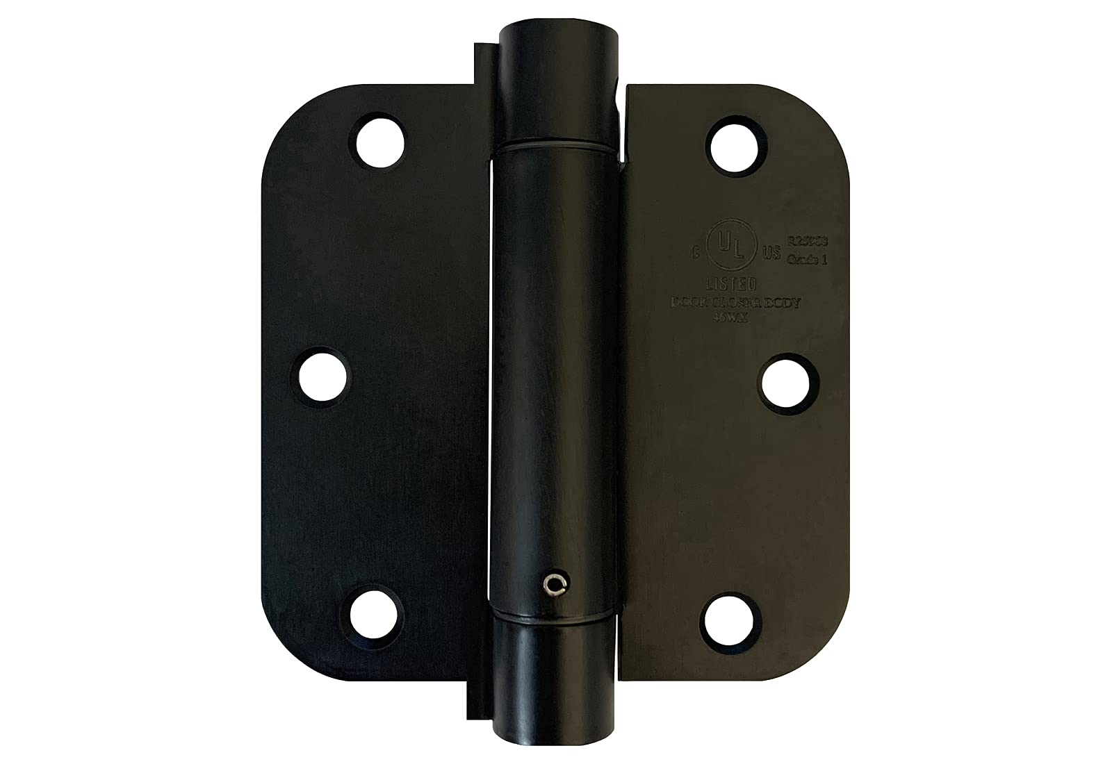 Heavy Duty 3 1/2" Inch Self-Closing Spring Loaded Door Hinge with 5/8" Radius Corners in Oil Rubbed Bronze (3 Pack)