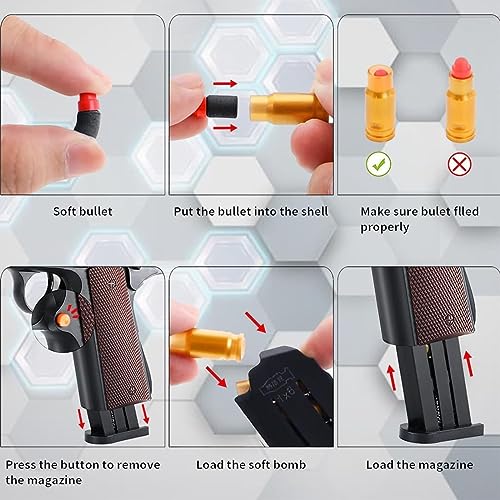 Image of Toy Guns for Boys with Pull Back Action | Soft Rubber Foam Bullet | Toy Gun Pistol Original Mechanism | Guns for Boys