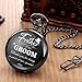 Afcrho Engraved Pocket Watches for Groom Bride Father Wedding Gift