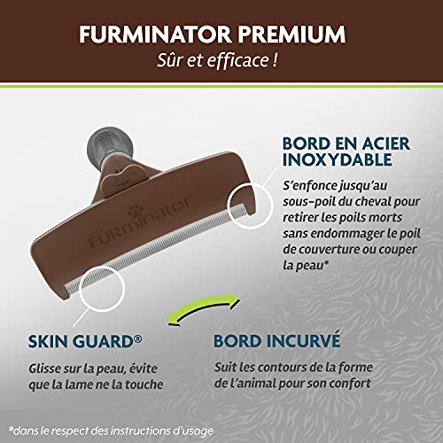 FURminator Outil Undercoat deShedding Chevaux brosse étrille de mue pour équidé