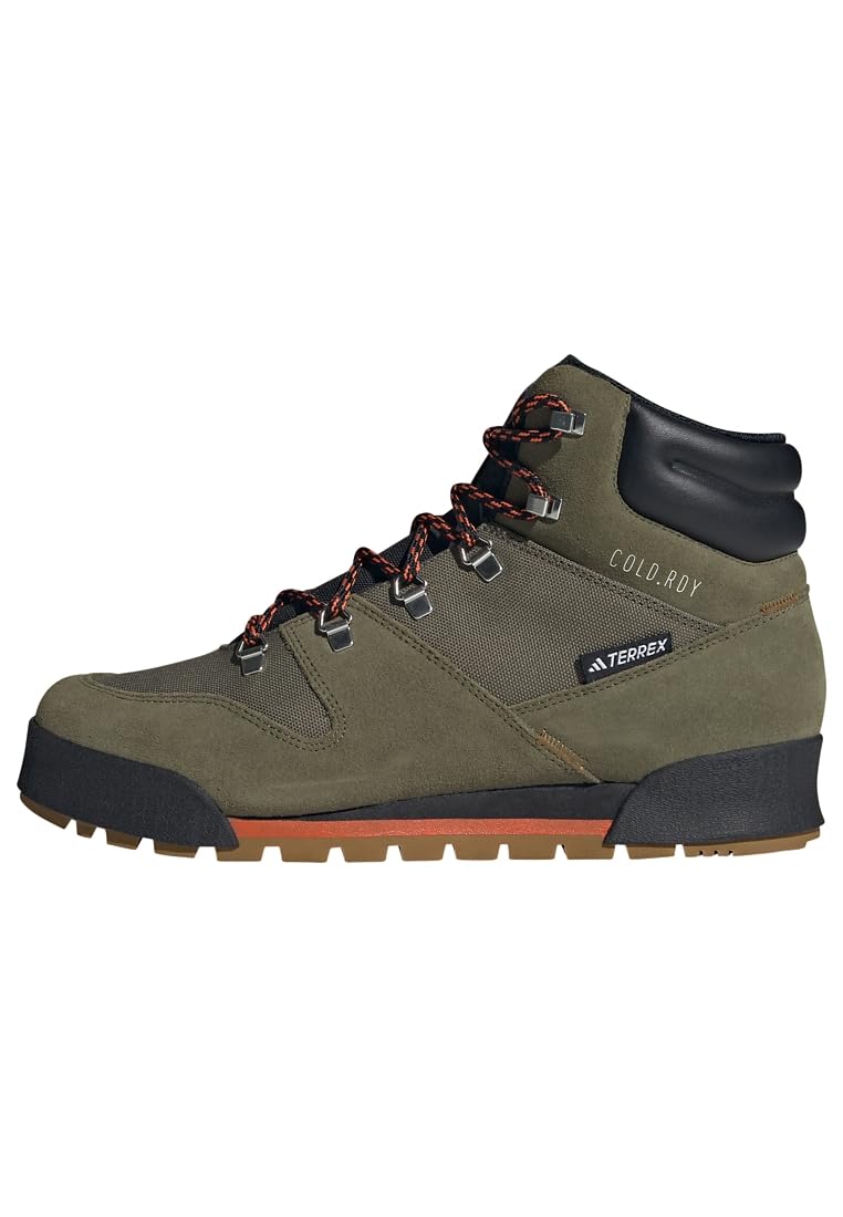 adidas Men's Terrex Snowpitch Cold.RDY Hiking Shoes, Olive Strata/Bronze Strata/Orange, 10 UK