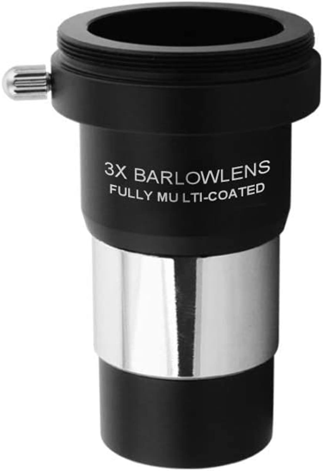 Lentille Barlow 3x Pour Télescope - Interface M42x0,75, Compatible Oculaires 1,25 Pouces, En Métal Noir
