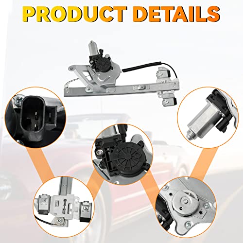 Image of Front Right Power Window Regulator with Motor for 2000-2005 LeSabre | Fits 00-05 Buick LeSabre, passenger side assembly, replaces 741-761