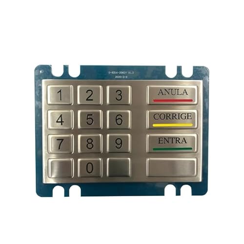 16 Key Button ATM Type Ruggedised IK07 Vandal-Resistant And Waterproof IP65 Metal Numeric Keypad(PS2,Layout 2)
