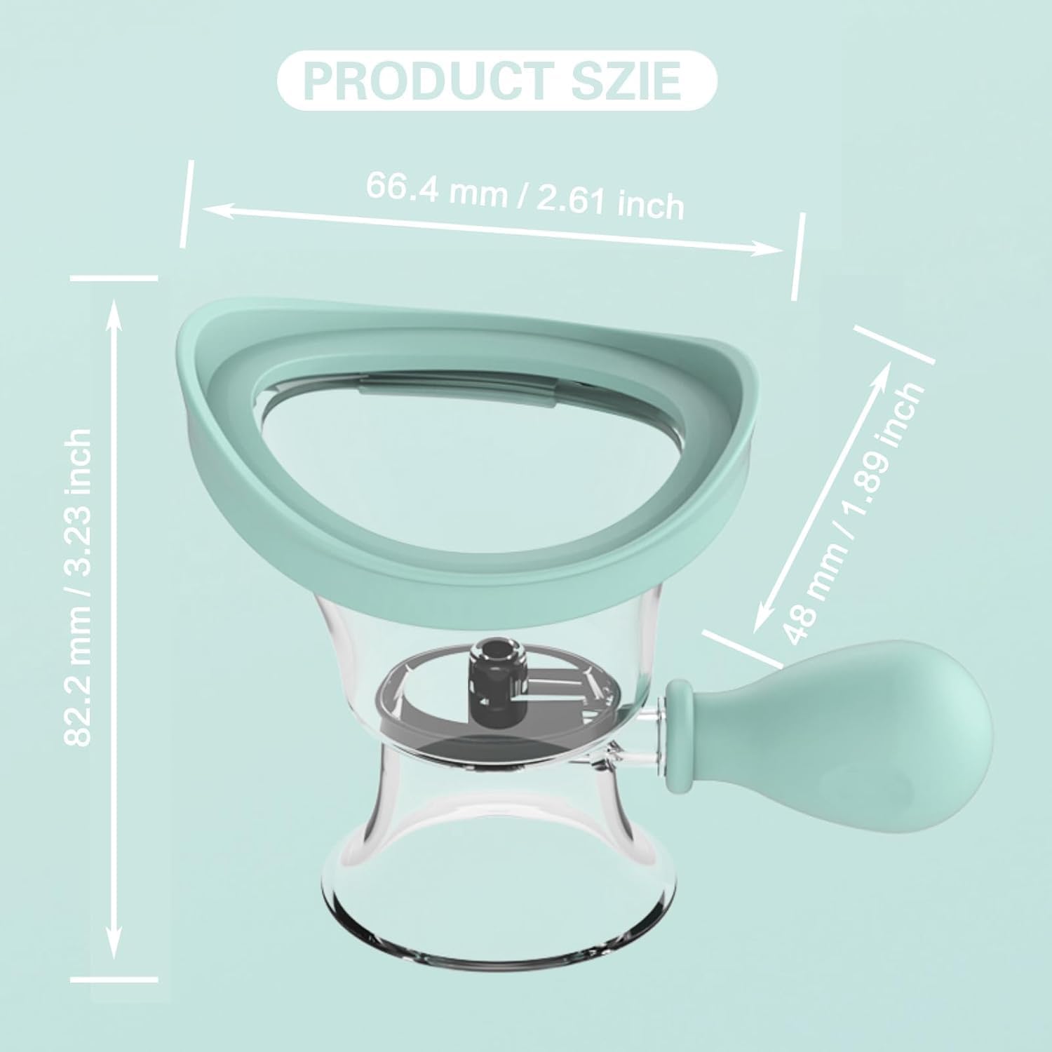 Chavir Portable Silicone Manual Air Pressure Eye Wash Cup | Reusable Eye Rinse Cleaner Tool for Dust, Pollution & Makeup Residue | Leak-Proof Soft Silicone Eye Bath Cup for Daily Care 2