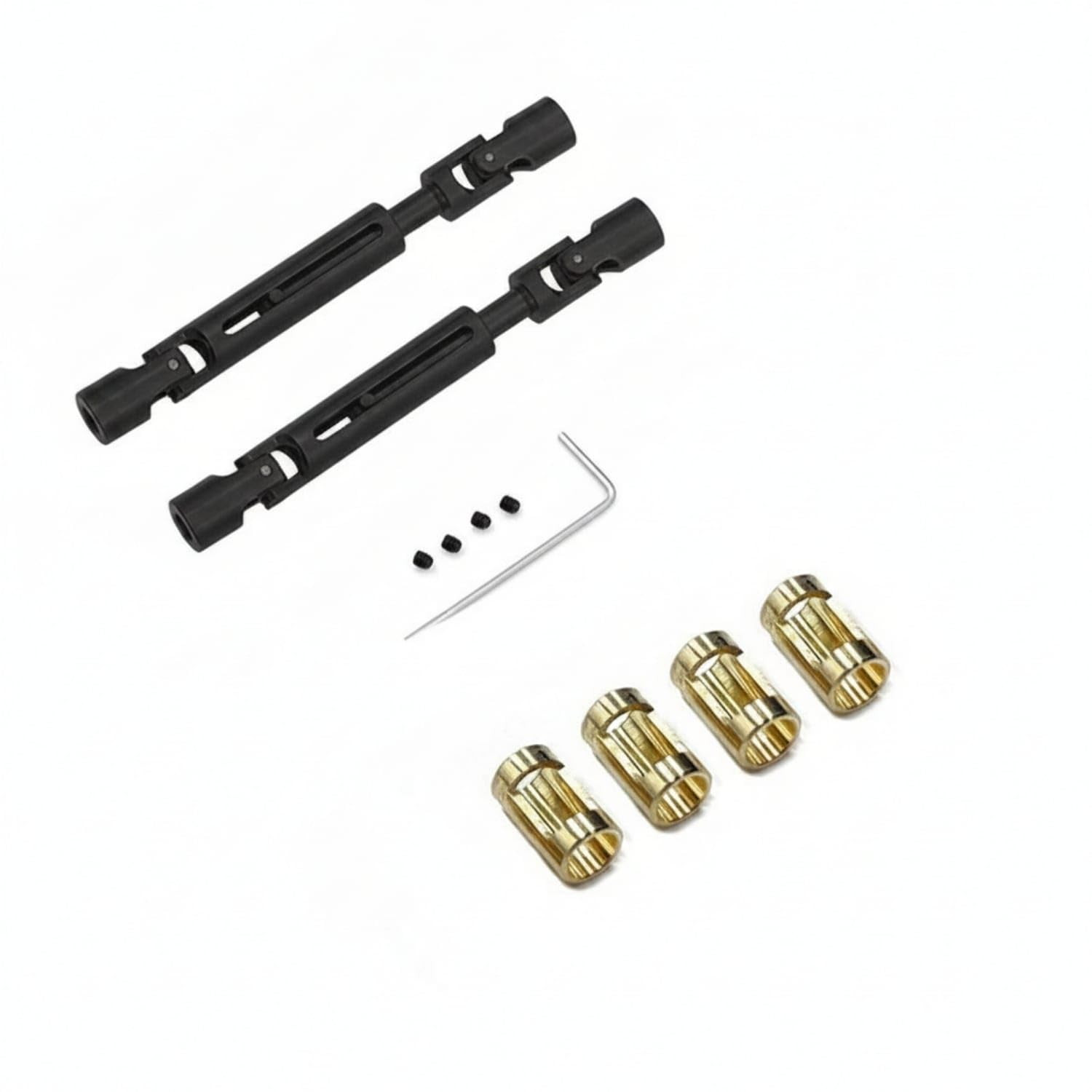 Metal RC Car Drive Shaft with Hex Key Long-Lasting Drive Shaft with Universal Joint Sturdy Driveshaft Sturdy for Hobbyists, Black, Shaft W Copper-image-20