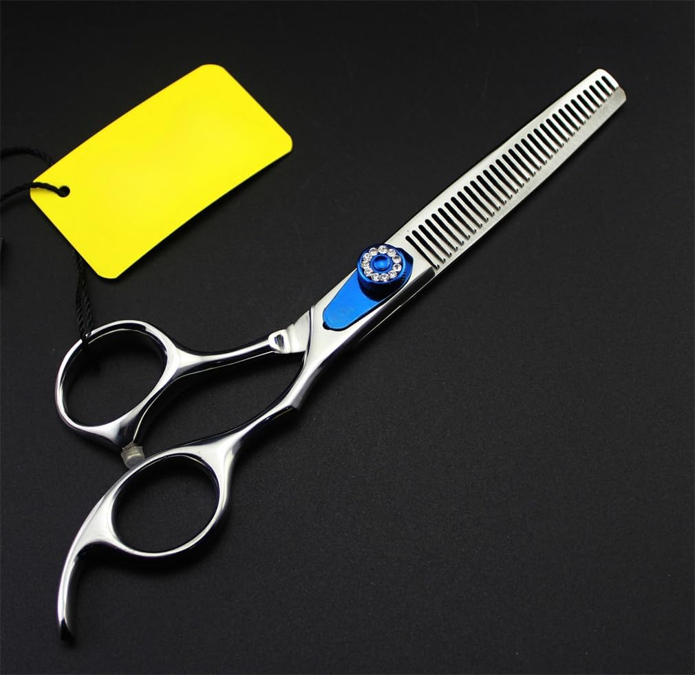 Juego de Tijeras de peluquería y Recortadora de Cabello de 6 Pulgadas, pulidas a Mano. Incluye un Elegante Peine y Estuche. para Uso Profesional en peluquerías o en casa.