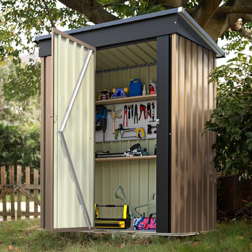 Devoko Outdoor Storage Shed 5 x 3 FT Lockable Metal Garden Shed...