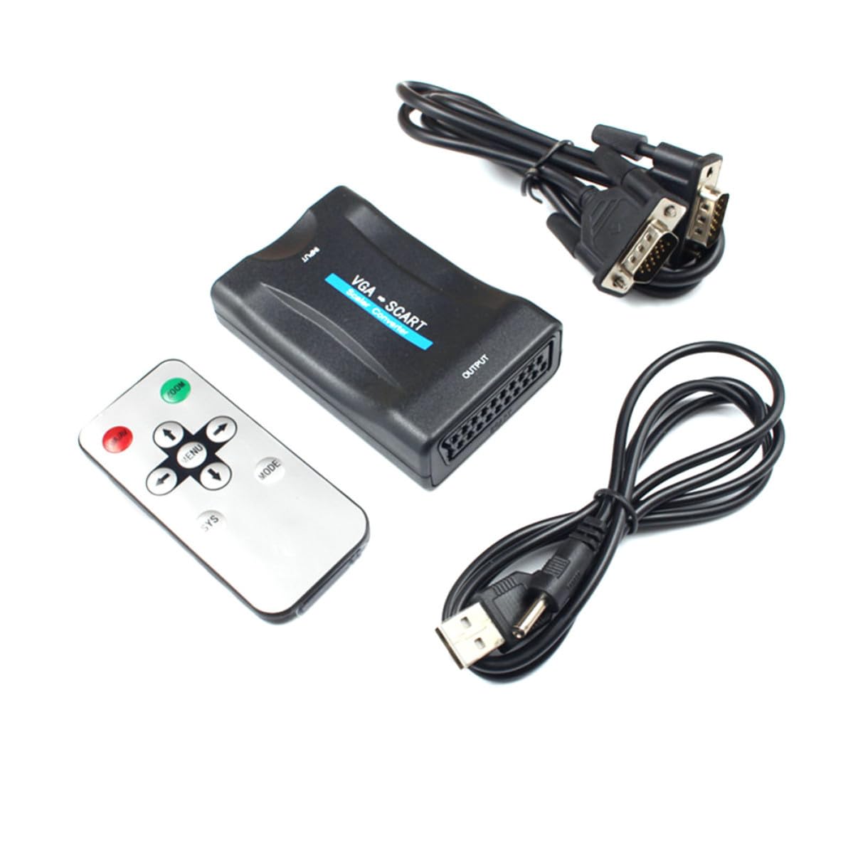 SOIMISS Convertidor Portátil de Vga a Scart sin Controlador para TV