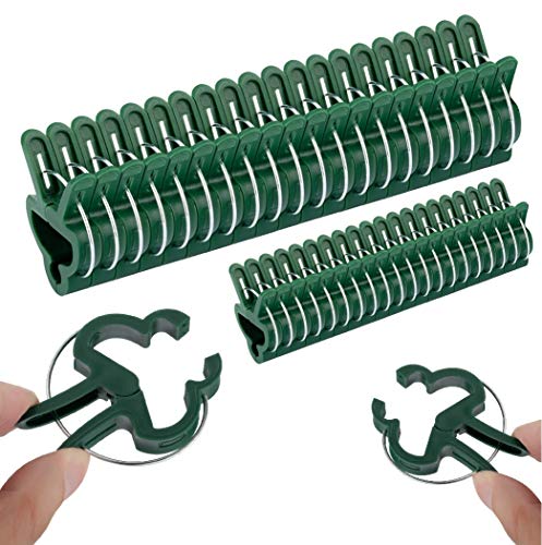 Monstake 40PCS Plant Support Clips for Gardening, Gentle Plant and Flower Clamps, Perfect Supporting Climbing Vines, Stalks, Stems Grow Upright Trellis Clip