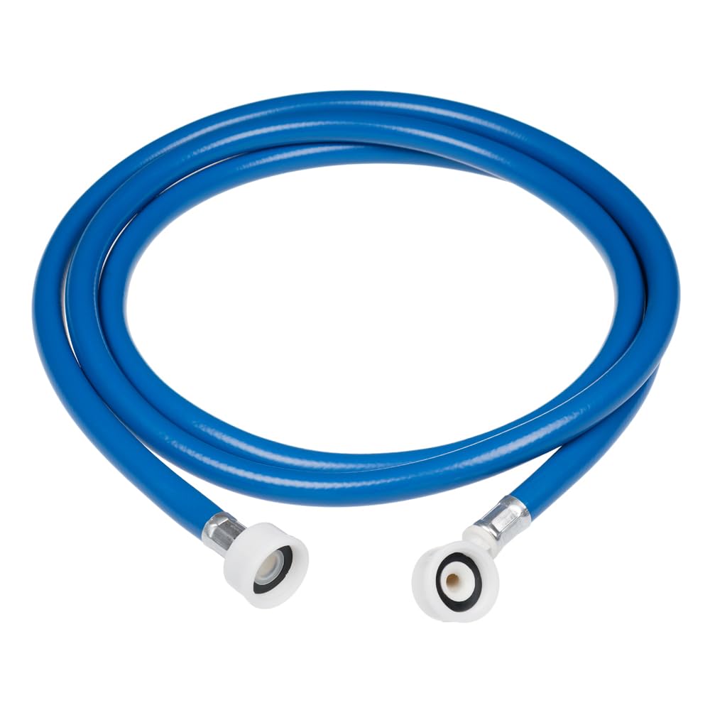 Invero Blue Universal Replacement Washing Machine And Dishwasher Cold Water Inlet Fill Hose Pipe 2.5M With Straight And 90 Degree Bend - 3.5 Metre Length