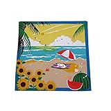 【きもの屋 さらさ】三毛猫みけの夢日記 大判はんかち 小ふろしき 約50×50cm 日本製 mike ネコ デザイン選択式 (8月/夏休み)