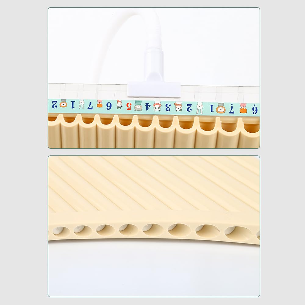 HXYIG 18 Pipes Pan Flute C Key Panpipes Pan Pipes with Mouthpiece Wind Instrument for Students Beginners with Carrying Bag