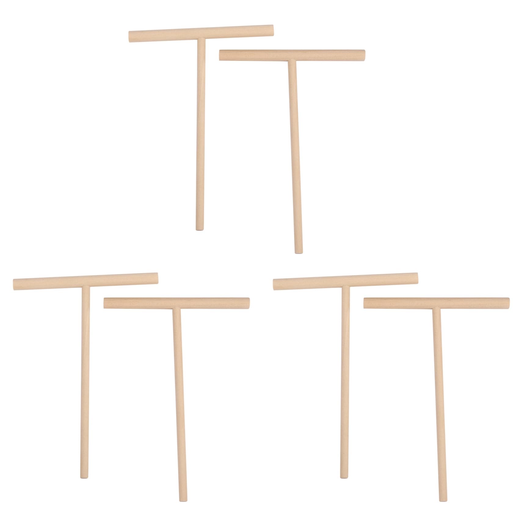 Jnchdghwa 6X Practial T Shape Crepe Maker Pancake Batter Wooden Spreader Stick Home Kitchen Tool Kit DIY Use