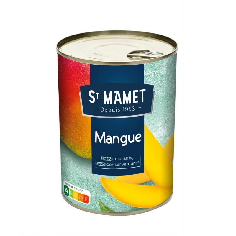 ST MAMET - Découvrez nos mangues en tranches juteuses et sucrées - 425g - Lot De 4 - Vendu Par Lot