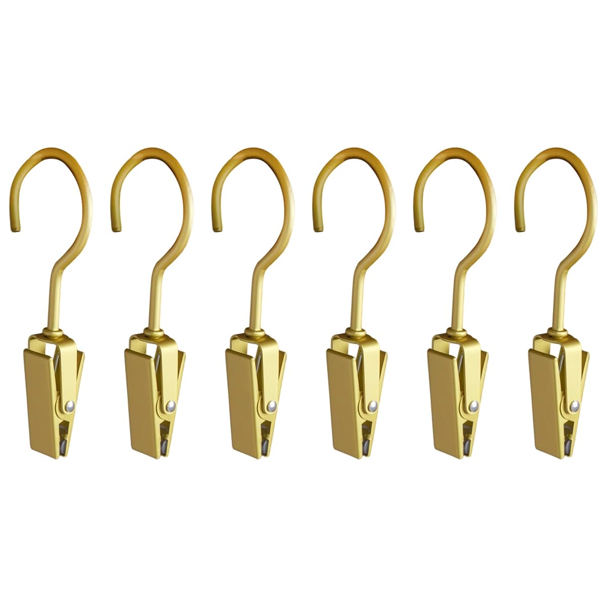 Tuidzljd Multifunctional Hook Clip 6pcs Aluminum Alloy Clothes Hangers Skirt Storage Drying Clip Hat Racks Seamless Pants