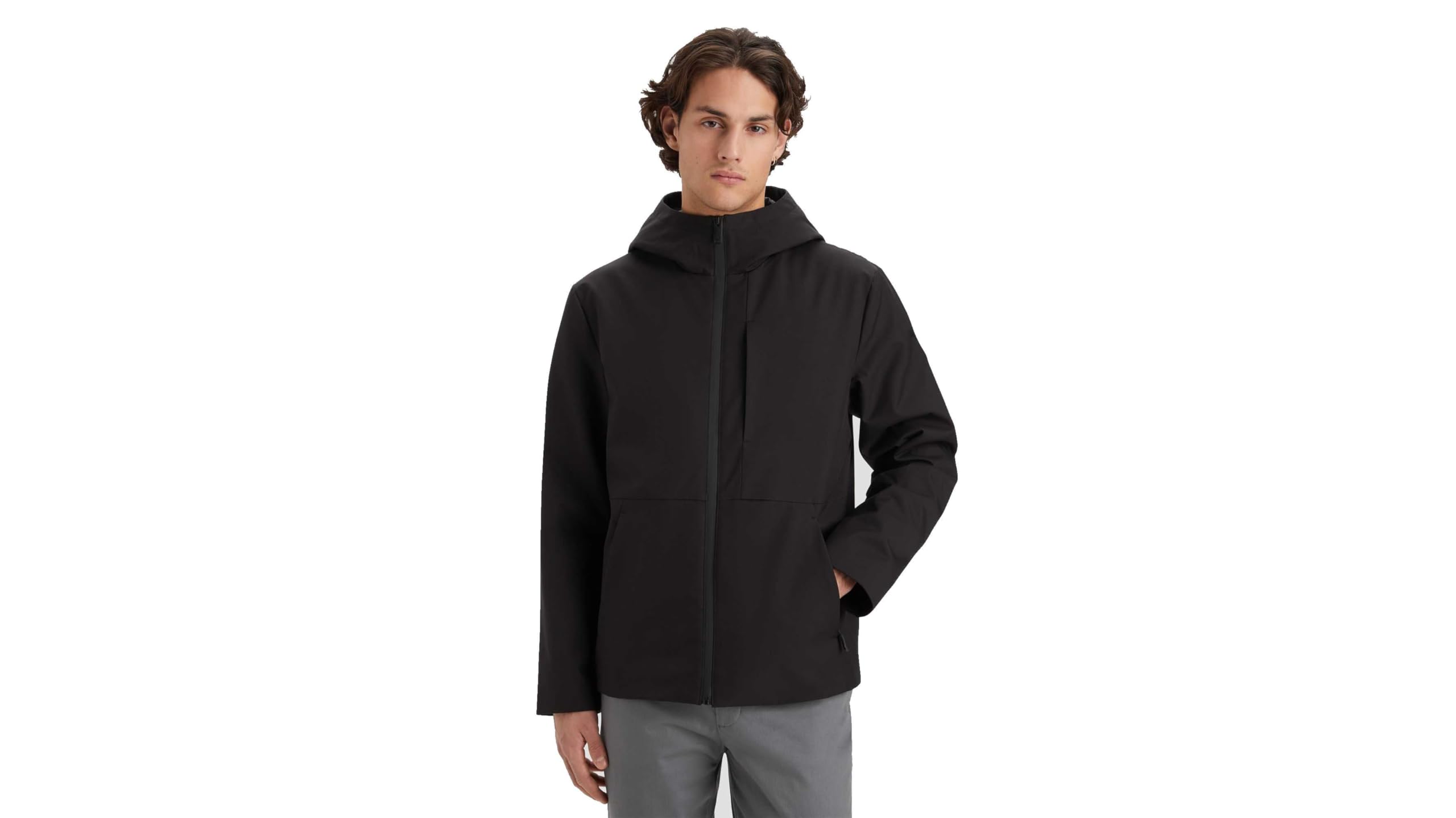 Stretch Softshell Kapüşonlu Sweatshirt Mont Erkek
