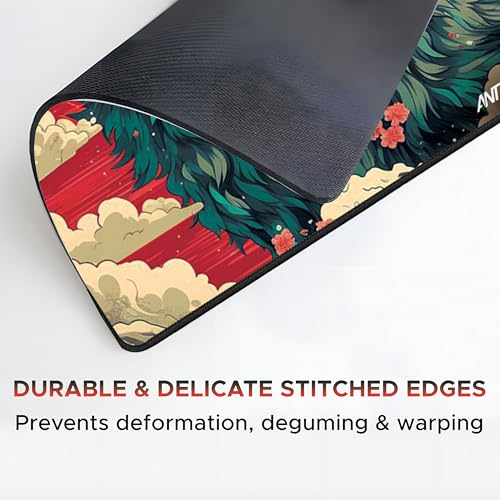 Image of Ant Esports Wolf Mouse Pad 260X210X3mm Anti-fray Stitching, Gaming Mouse Pad Waterproof Surface & Non-Slip Rubber Base Stitched Edges Gaming Mouse Mat for Laptop,Compatible with Laser and Optical Mice