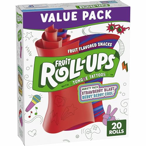 Fruit Roll-Ups Fruit Flavored Snacks, Variety Value Pack, 20 Ct, 10 oz