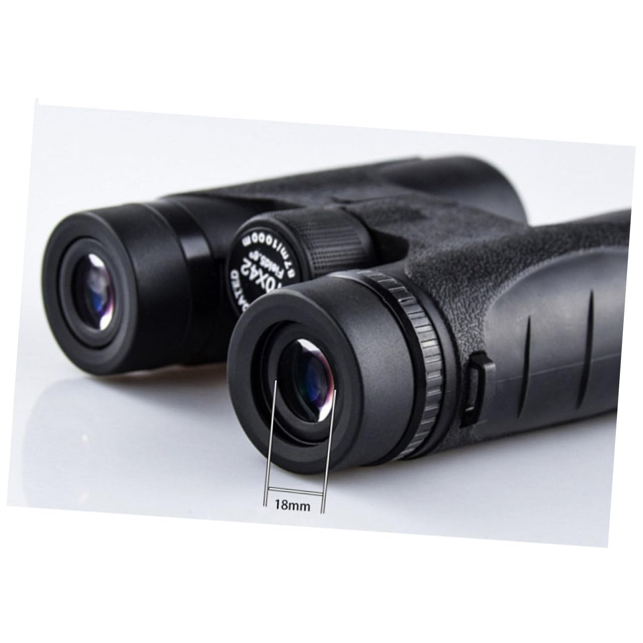 Binocolo 10x42 Compatto e Lenti Fmc per Visione Notturna e Misurazione Distanze, Design in Gomma e Plastica Metallo per Tiro Sportivo e Golf