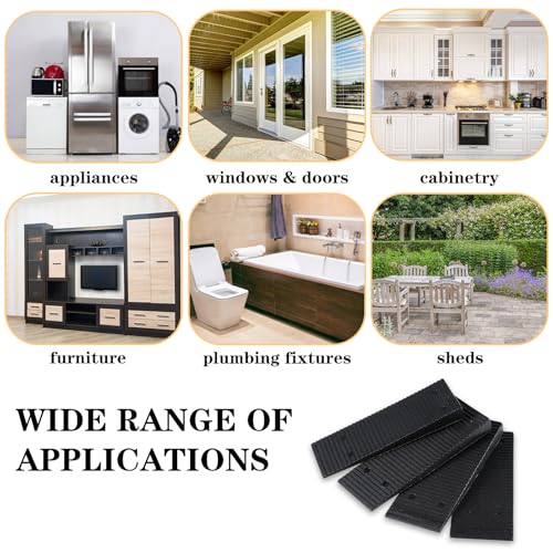 Image of Mabor 16Pcs Shims and Wedges for Leveling, Furniture Levelers for Uneven Floors, Plastic Shims for Leveling Toilet /Feet, Adjustable Blocks Furniture Shims Wedges Trimmable Fix Highest Side 0.31 inch