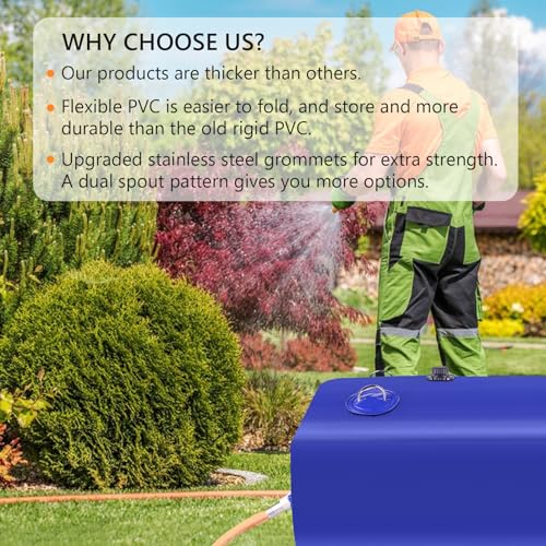 Image of Water Tank, Water Storage Bladder, Portable Water Tank, Water Bladder Tank, Large Water Storage, Water Storage Containers for Camping, Garden, Emergency Water Storage Black