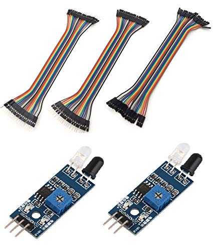 Robotbanao 2 x Infrared Obstacle Avoidance IR Sensor Module + 200mm ...