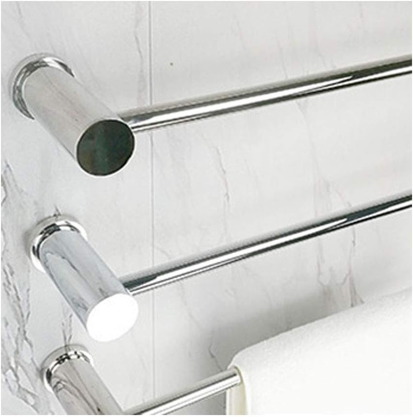 Wall Mounted Towel Warmer 3-Bar 304 Stainless Steel Waterproof Electric Heated Rail Drying Rack for Bathroom Hotel Mirror Polish