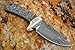 Whole Earth Supply Drop Point Damascus Knife Blank +Brass Finger Guard for Custom Making Knives Blade Blades Blanks Hunting