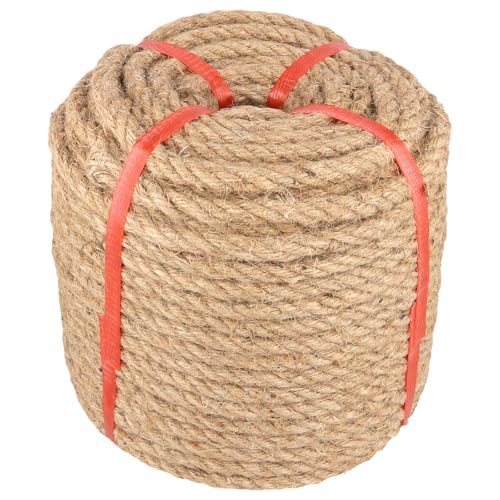 LEXININ Hemp Rope, 1/2 Inch x 164 Feet, Twisted Jute, 12mm Thick