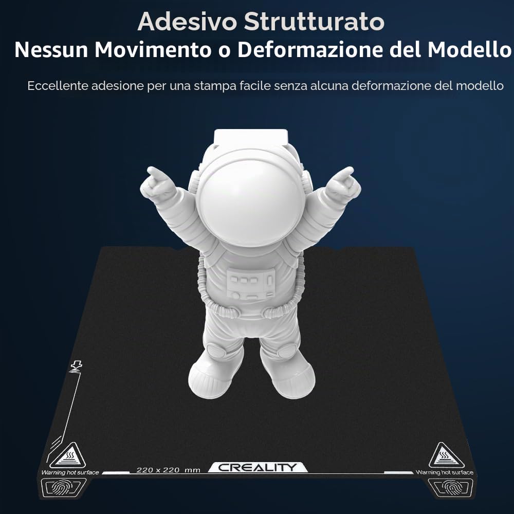 Creality Ufficiale 2PCS Ender 3 V3 SE Piatto di Costruzione, 235x235mm Foglio PEI Superficie Strutturata Piattaforma Flessibile Rimovibile per Ender 3S1/3S1 Pro/3V2 Neo/3V3 KE K1/K1C (senza base