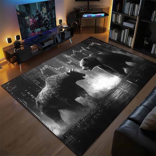 Tapete decorativo Bull and Bear Market 5' x 7' miniatura 5
